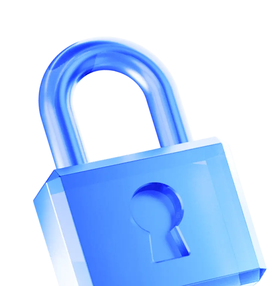 Illustration of a closed padlock, representing secure Zoho Payments processing
